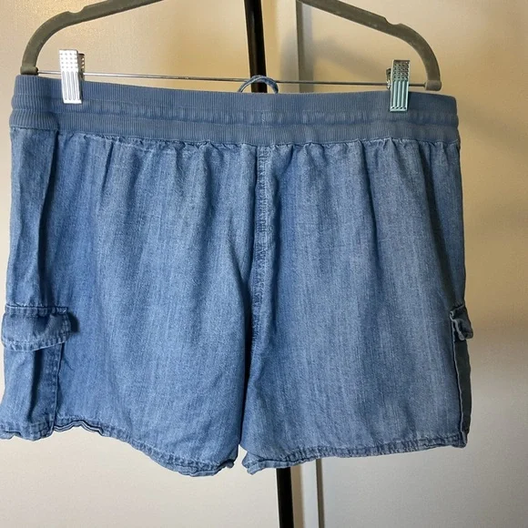 Nautica Blue Cargo Shorts Drawstring Waist Size 14 Summer Casual Relaxed Fit - Picture 6 of 7